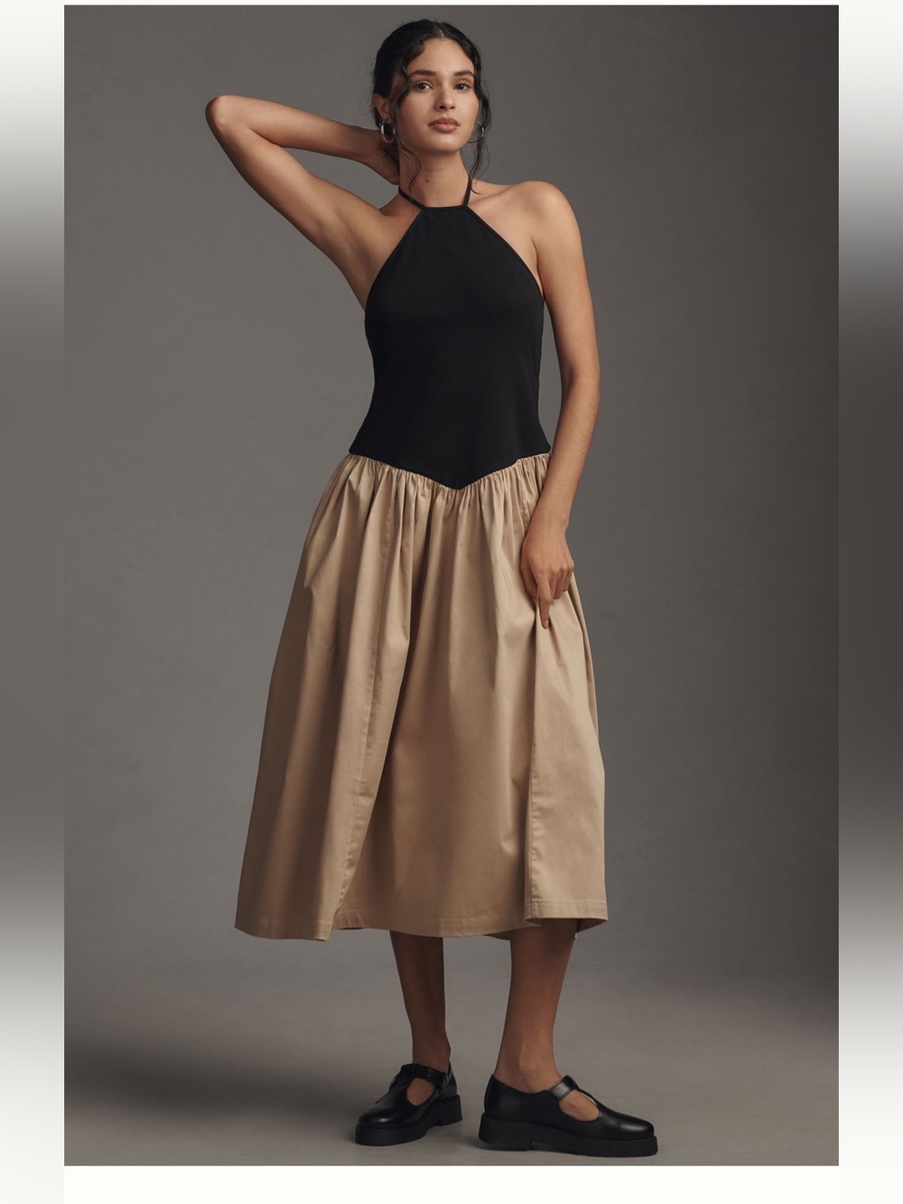 Maeve Halter Basque-Waist
Twofer Midi Dress from Anthropologie Size Small